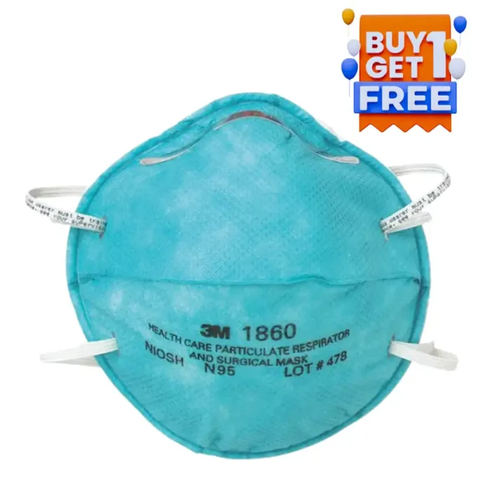 3M 1860 N95 Surgical Mask Pack of 20 (Buy1 Get1 Free)
