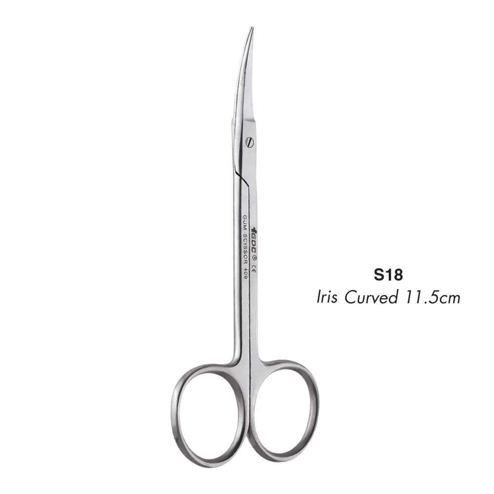 GDC Scissor Iris Curved - 11.5cm (S18)