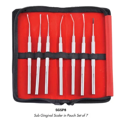 GDC Sub Gingival Scaler in Pouch Set of 7 (SGSP7)