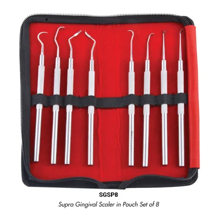 GDC Supra Gingival Scaler in Pouch Set of 8 (SGSP8)