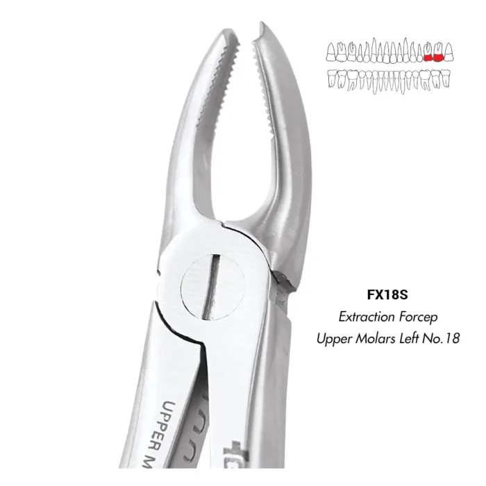 GDC Extraction Forcep Upper Molars Left No.18 (FX18S)