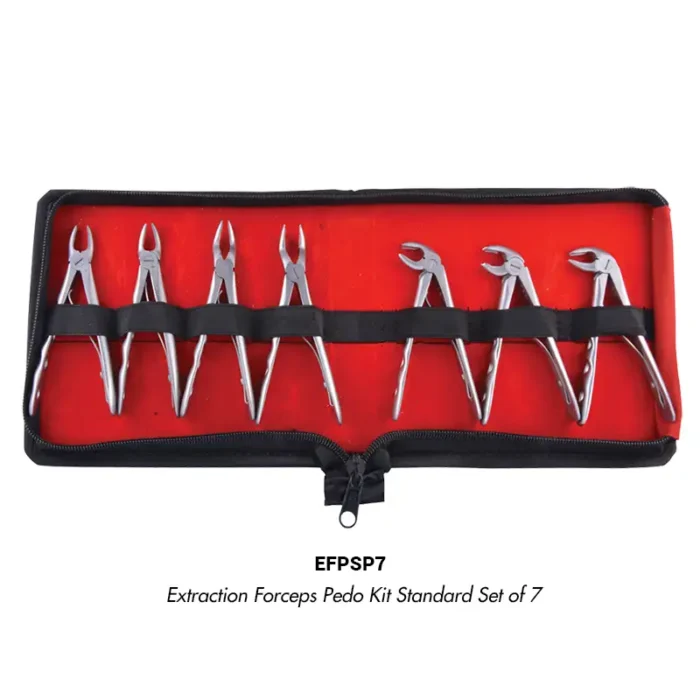 n Forceps Pedo Kit Set of 7 Standard in red pouch