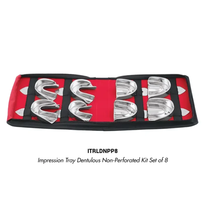GDC Impression Tray Dentulous Non-Perforated Kit Set of 8 (ITRLDNPP8)