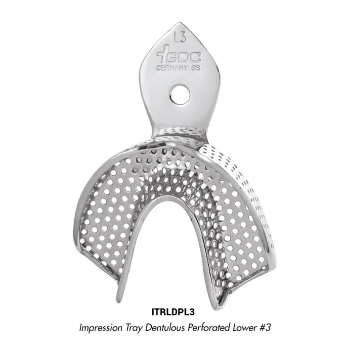 GDC Impression Tray Dentulous Perforated Lower #3 (ITRLDPL3)