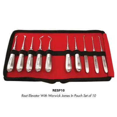 GDC Root Elevator With Warwick James Set of 10 In Pouch (RESP10)