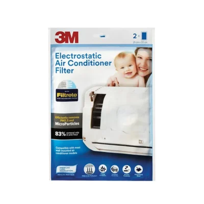 3M Electrostatic Air Conditioner Filter Pack of 2