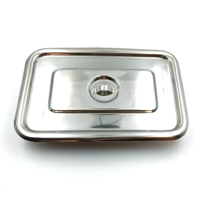 Classic SS Instrument Tray with Lid 11" x 7" - Image 4