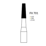 Precident Carbide Burs Flat/Taper (FX)